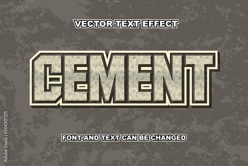 cement texture 3d editable text effect font style template