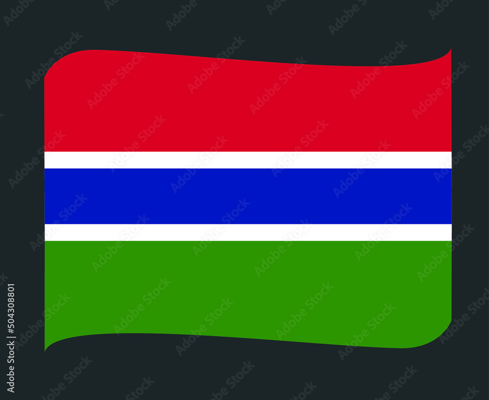 Gambia Flag National Africa Emblem Ribbon Icon Vector Illustration Abstract Design Element Gambia Flag National Africa Emblem Ribbon Icon Vector Illustration Abstract Design Element