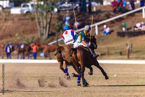 Polo Game Players Riding Horse Pony Challenging Equestrian Game Action Field