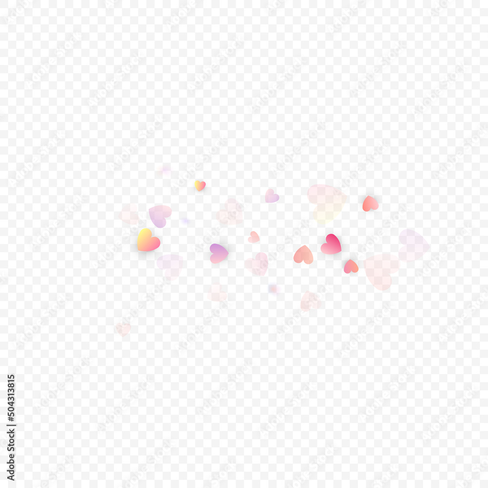 heart love vector confetti frame valentine pink