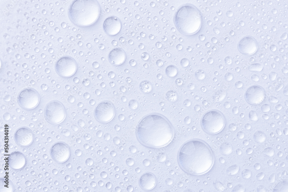 Water drops on white background. Abstract drops of gel. Face serum cosmetics. Water drops on white background. Abstract drops of gel. Face serum cosmetics.