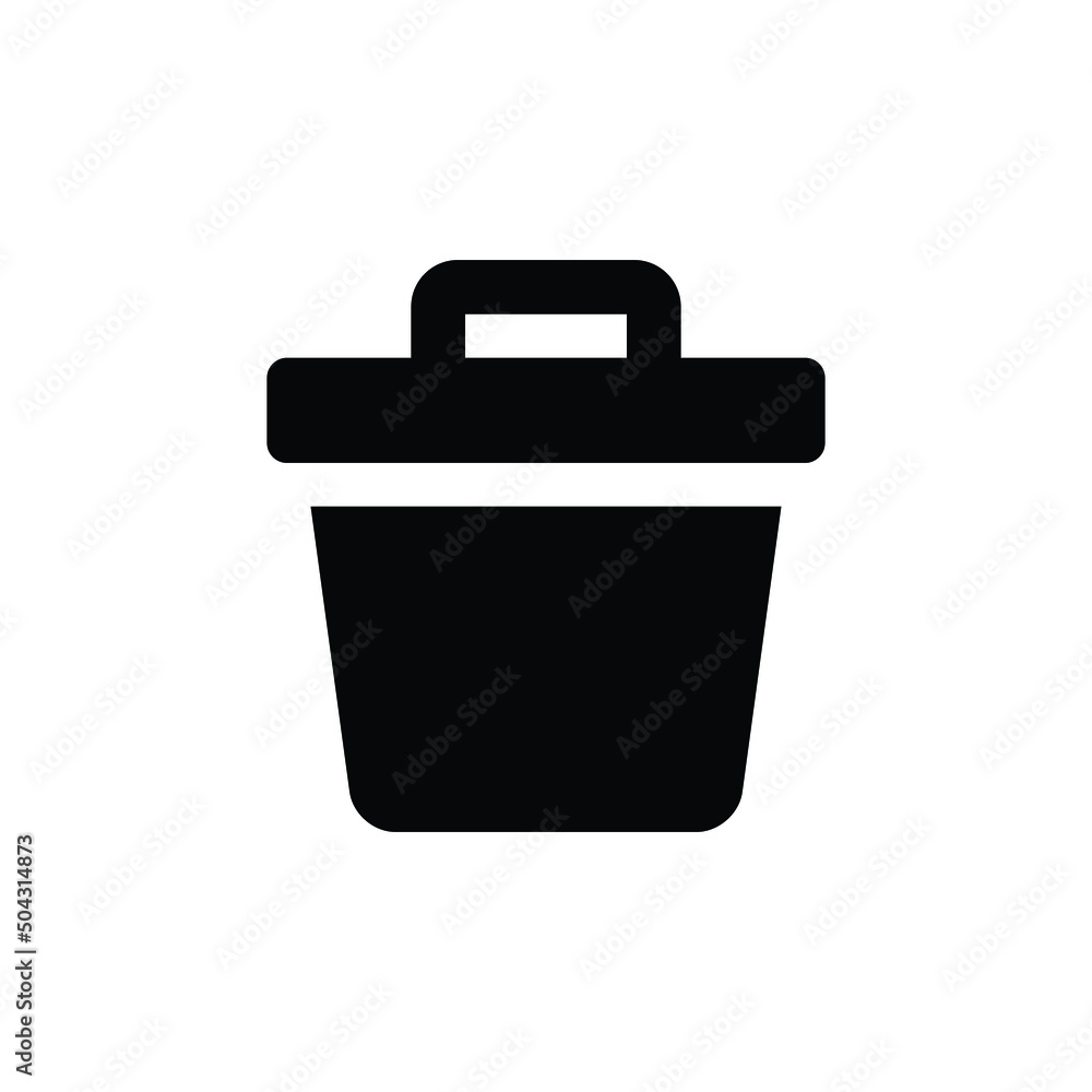 Trash bin icon vector graphic illustration Trash bin icon vector graphic illustration