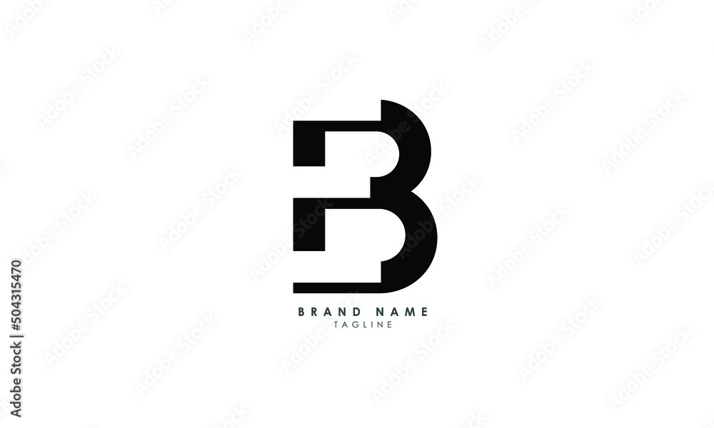 Alphabet letters Initials Monogram logo EB, BE, B and E Alphabet letters Initials Monogram logo EB, BE, B and E