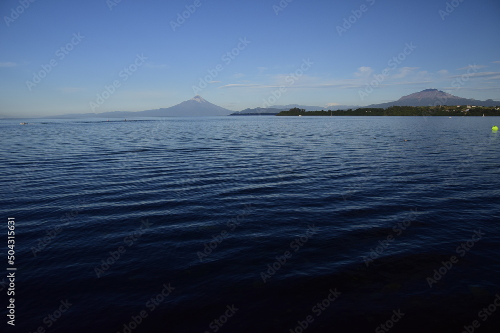 Osorno volcano and Llanquihue lake, Parque, Puerto Varas, Chile.