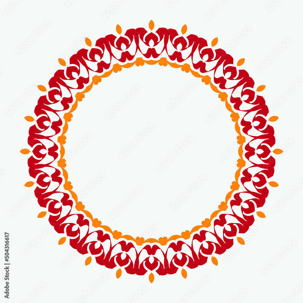 Obraz premium round frame on a white background with modern color