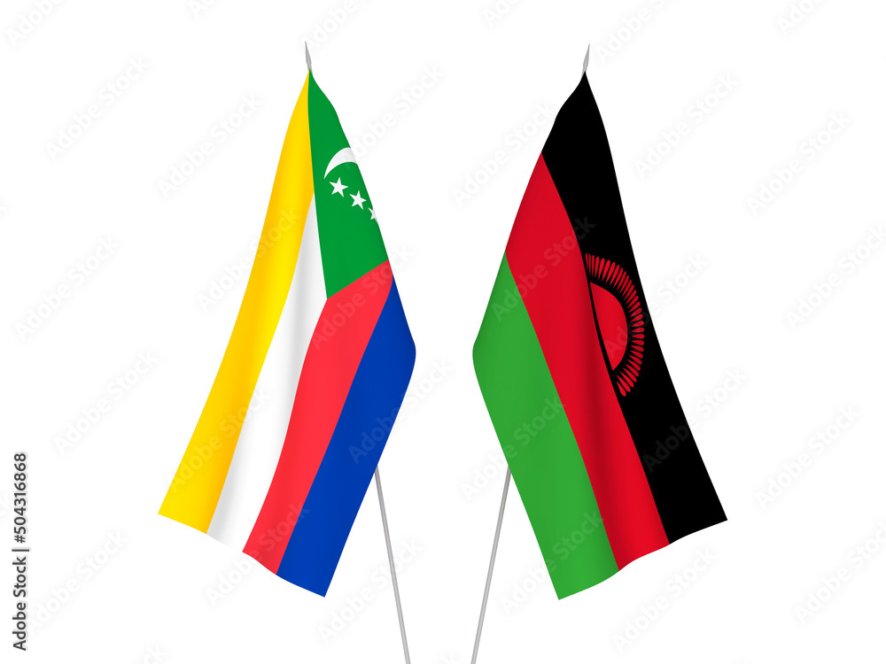 Union of the Comoros and Malawi flags Union of the Comoros and Malawi flags