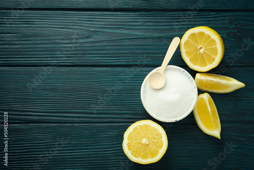 Quadro em tela Concept of household cleaners with lemon acid