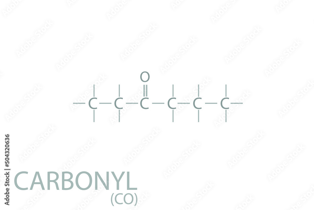 Carbonyl molecular skeletal chemical formula.	