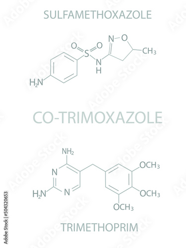 Co-trimoxazole molecular skeletal chemical formula.	