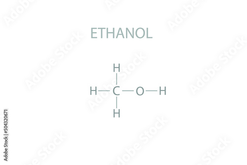 Ethanol molecular skeletal chemical formula.	