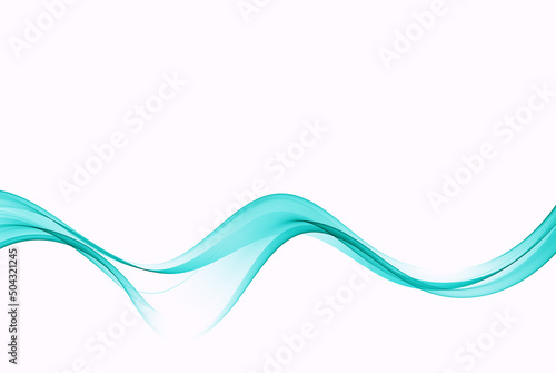 Blue wave vector background. Flow of smoky blue transparent wave, for design brochure, website, flyer.