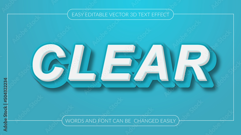 3d editable text effect design