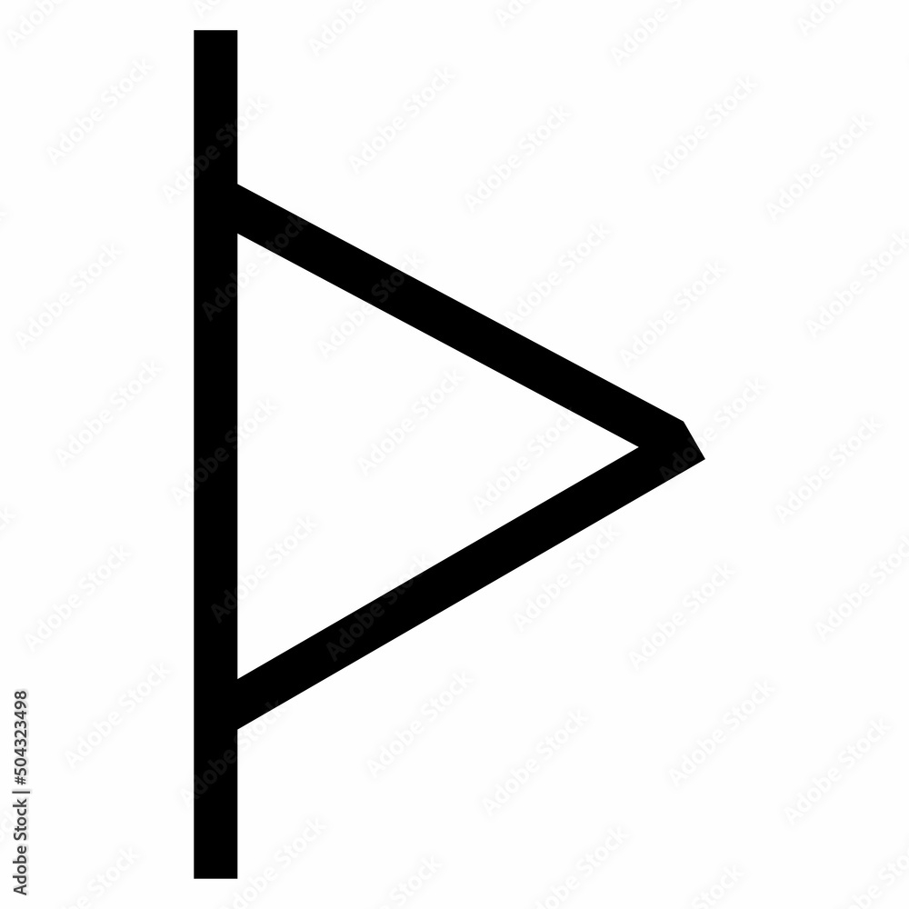 vector runic scandinavian celtic alphabet letter D vector runic scandinavian celtic alphabet letter D