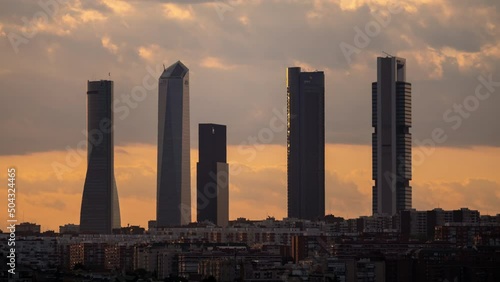 Close up Timelapse of the Four Towers at sunrise