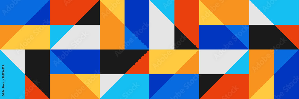 Minimal geometric design banner background, vector template
