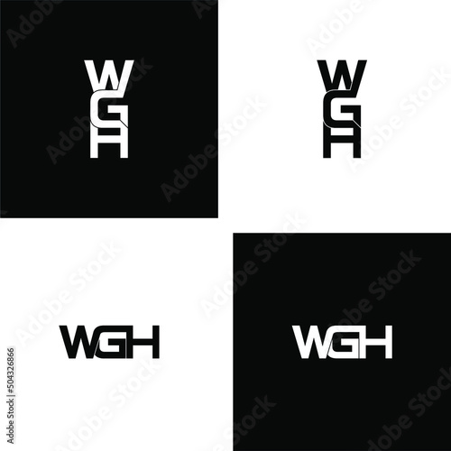 Wallpaper Mural wgh lettering initial monogram logo design set Torontodigital.ca