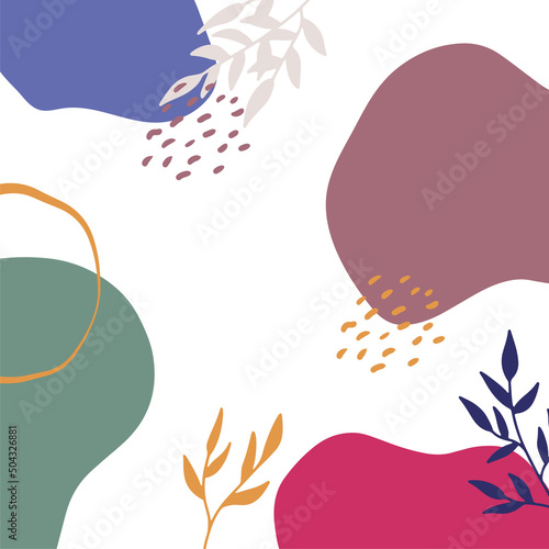 Vector of abstract creative backgrounds in minimal trendy style with copy space for text - design templates for social media stories - simple, stylish and minimal wallpaper designs