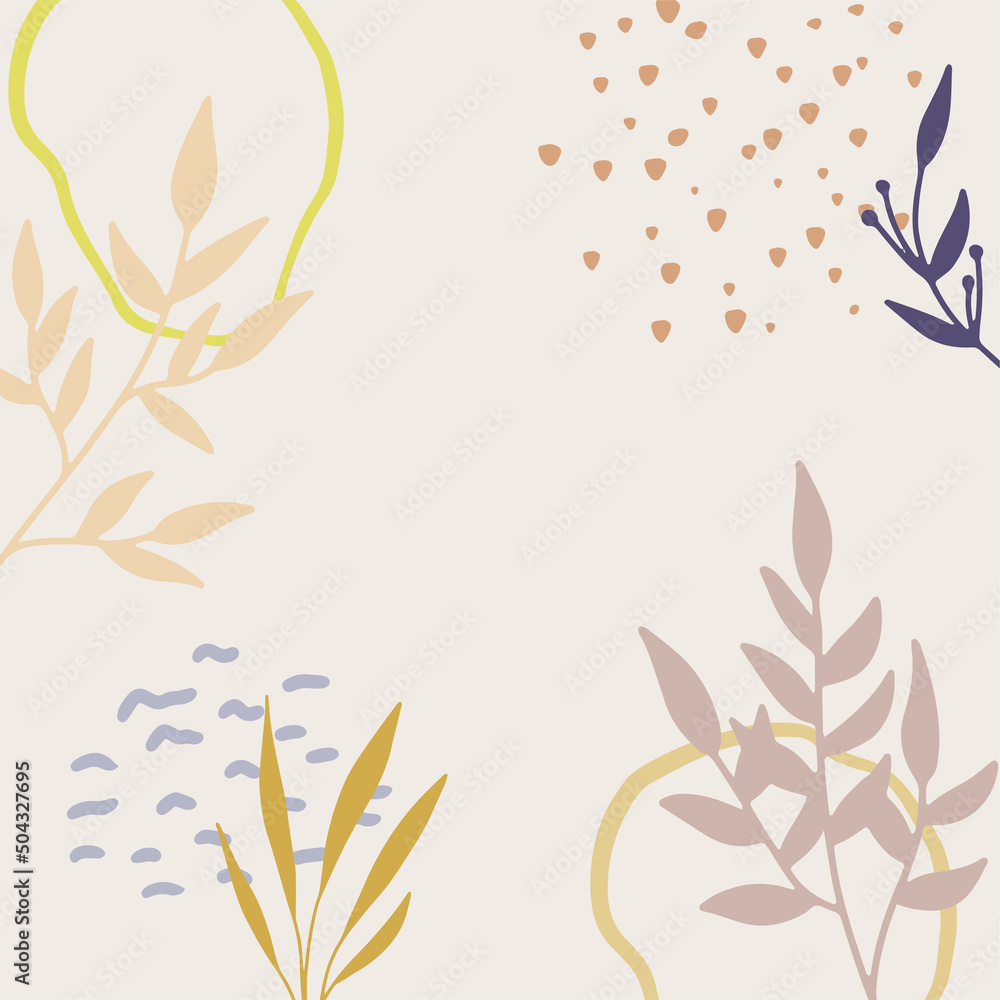 Spring summer fall season card of hand drawn cute flowers Spring summer fall season card of hand drawn cute flowers