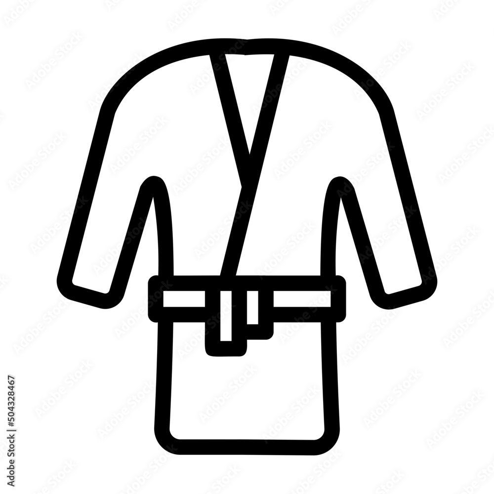 bathrobe line icon