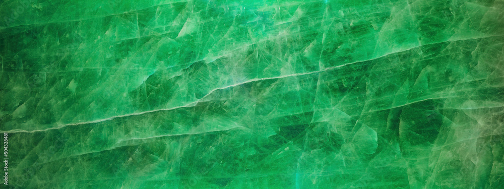 Abstract green colored quartz texture background banner - obrazy, fototapety, plakaty 
