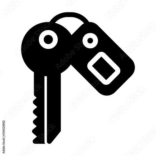 room key glyph icon