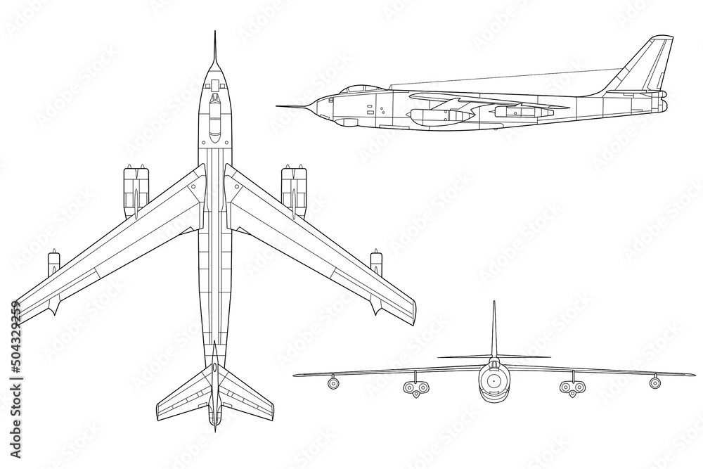 Bombardero estratégico con ala en flecha B-47 Bombardero estratégico con ala en flecha B-47