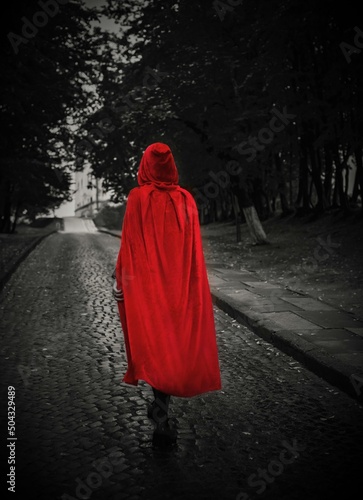 Energetic vampire. The man in the red coat. The concept of energy and psychology 