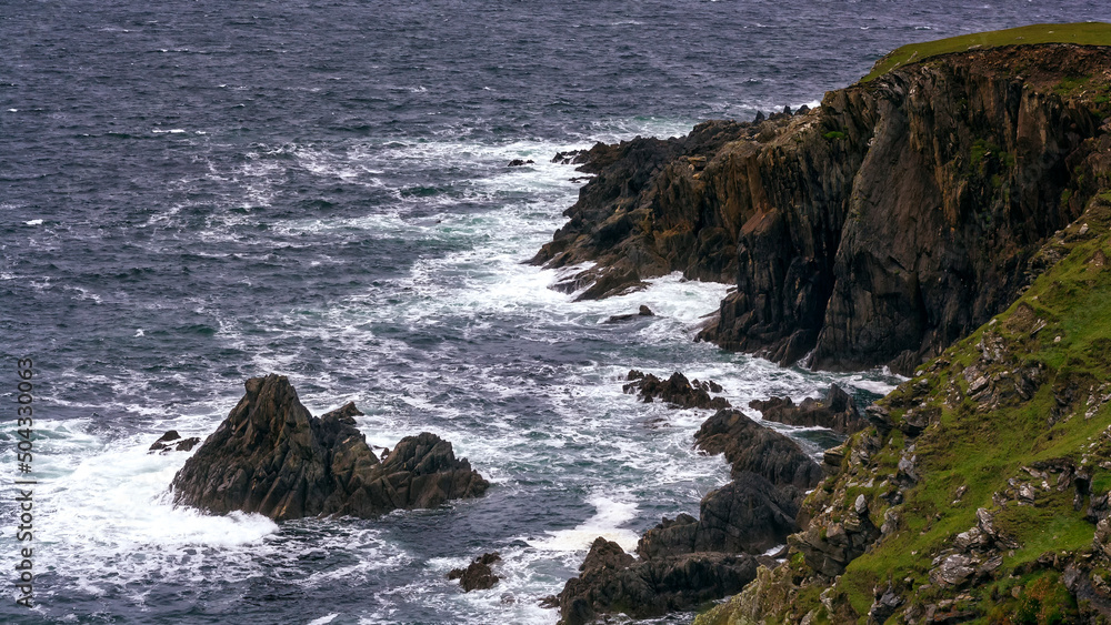 Wild cliffs on Achill island in Ireland