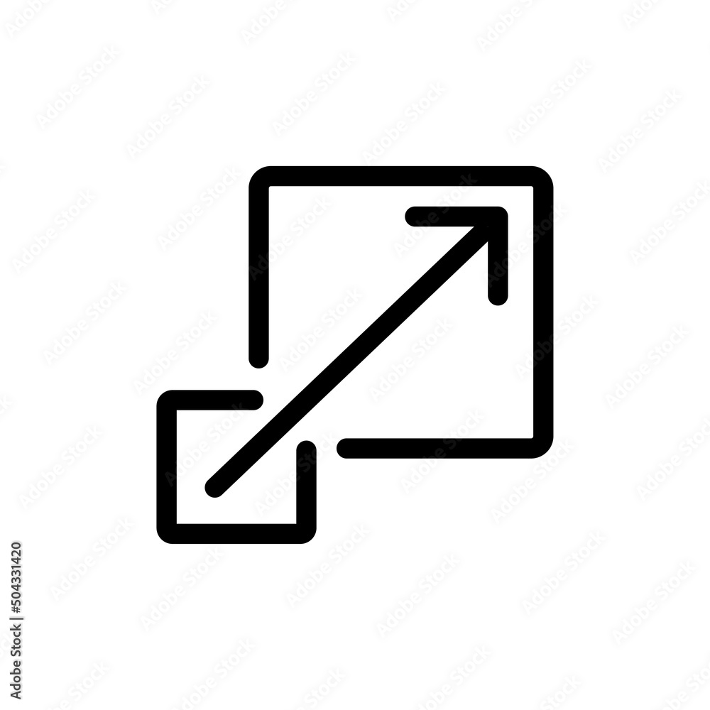 Scalability or scalable system line art vector icon for apps and websites Scalability or scalable system line art vector icon for apps and websites