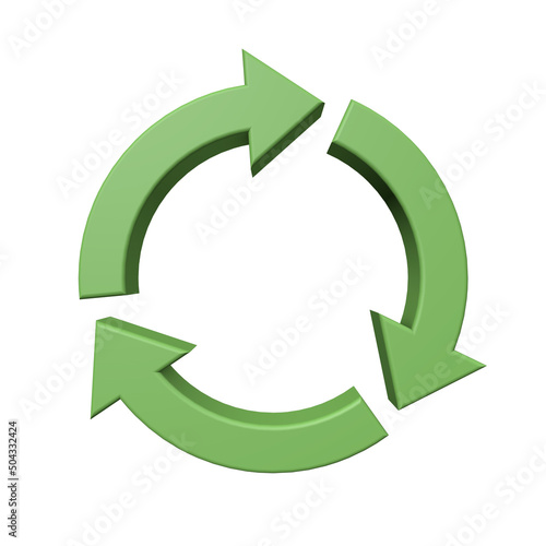 3D Render Recycle Symbol