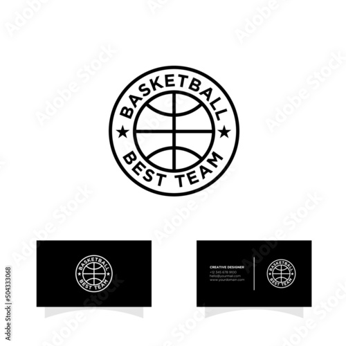 Basketball badge game sport club logo design