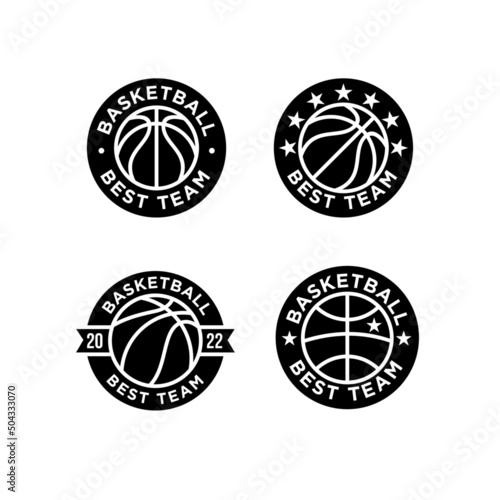 Basketball badge game sport club logo design