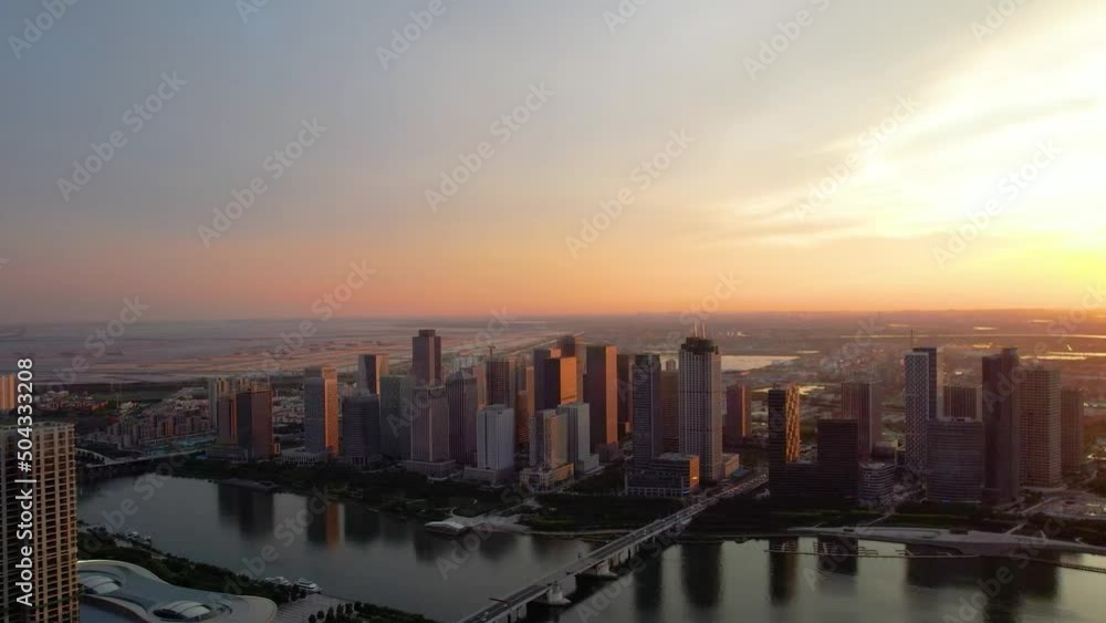 custom made wallpaper toronto digitalcity skyline at sunset