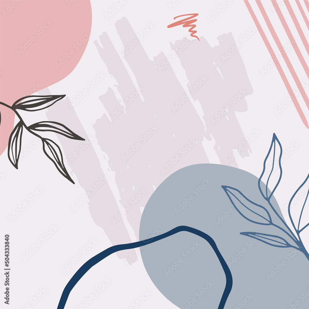 Set of floral universal artistic templates. Good for greeting cards, invitations, flyers and other graphic design.