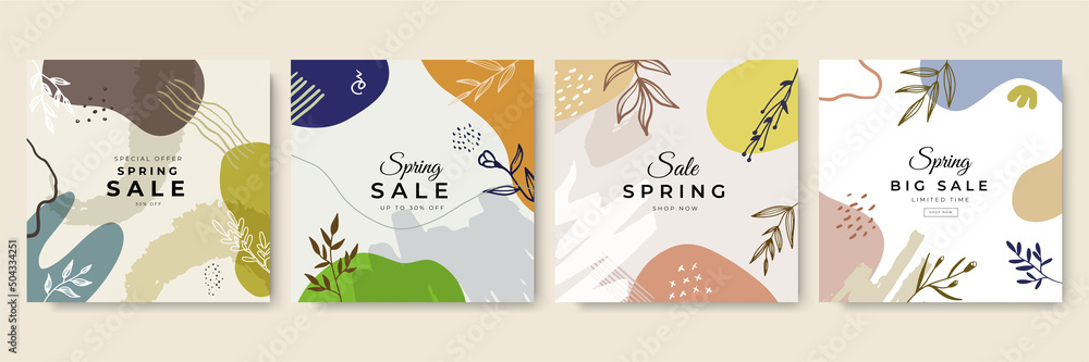 Vector design templates in simple modern style with copy space for text ...