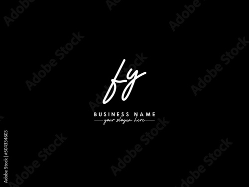 Simple FY Logo Design, Signature Fy yf Logo Letter Design For Any Type Of Business photo