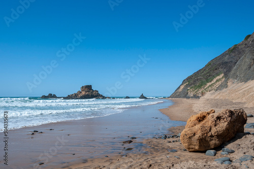 Castelejo beach near Vila do Bispo on the Algarve in Portugal photo