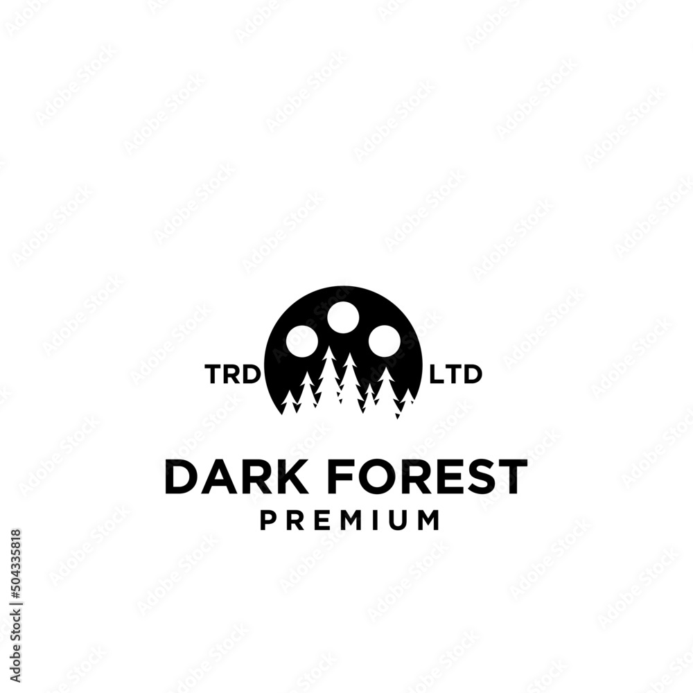 premium wood tree dawn forest vector film logo icon design premium wood tree dawn forest vector film logo icon design