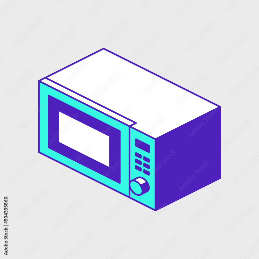 Microwave oven isometric vector icon illustration Microwave oven isometric vector icon illustration