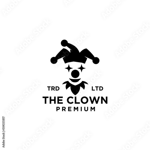 Premium clown / joker logo icon design vector illustration