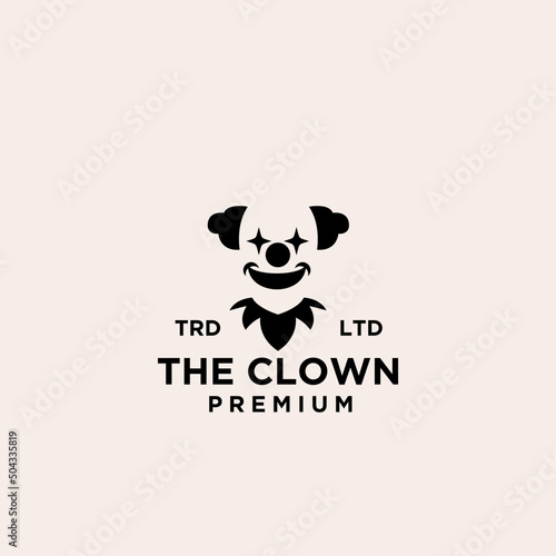 Premium clown / joker logo icon design vector illustration