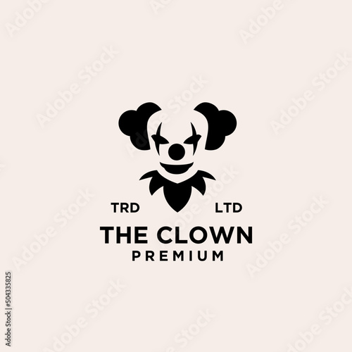 Premium clown / joker logo icon design vector illustration