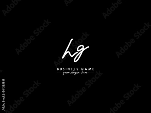 Signature HG Logo Icon, Letter Hg gh Signature Logo Icon Vector For all kind of use photo