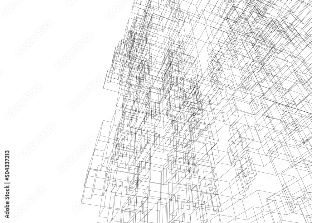 Fototapeta premium abstract geometric shape architectural background