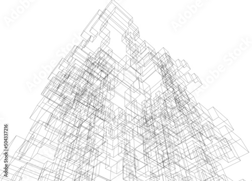 abstract sketch of the house