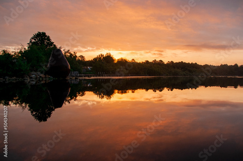 sunrise over the lake