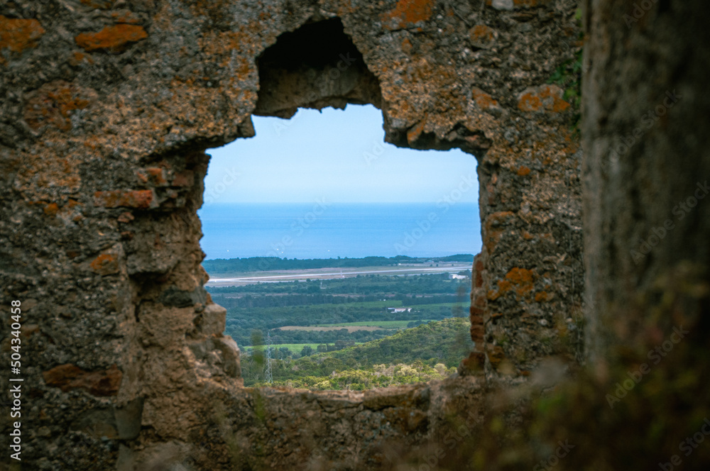 view from the window of a castle