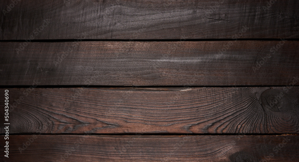 Fototapeta premium background of brown wooden pine boards. Place for an inscription, texture