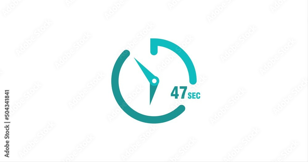 47 seconds timer clocks modern animation design