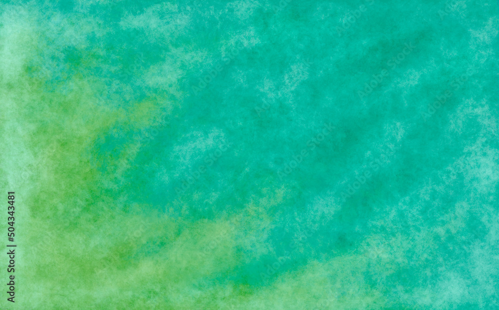 Green and blue streaks, gradient. Abstract watercolor background